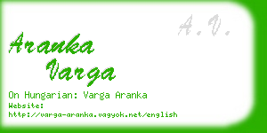 aranka varga business card